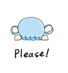 Blue lazy girl（個別スタンプ：16）