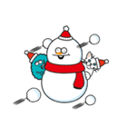 【雪合戦】ギャラモンの遊べるクリスマス（個別スタンプ：7）