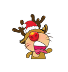 Cute Christmas Reindeer（個別スタンプ：14）