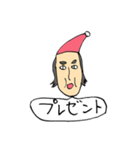 長髪の男性5 クリスマス（個別スタンプ：24）