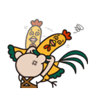 Bear NO.1 - bear and chicken（個別スタンプ：5）
