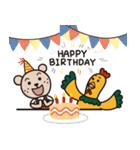 Bear NO.1 - bear and chicken（個別スタンプ：25）