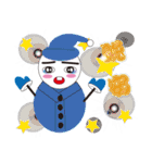 Colorful Christmas snow elves（個別スタンプ：3）
