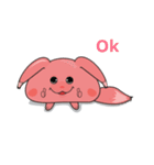 Kunyu kunyu the cute pink foxs（個別スタンプ：2）