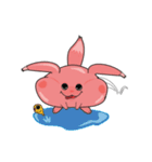 Kunyu kunyu the cute pink foxs（個別スタンプ：14）