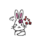 うさぎのスタンプその1.（個別スタンプ：6）