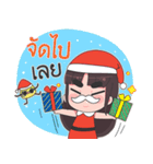 Big Eyebrow Girl X-mas and New Year（個別スタンプ：3）