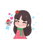 Big Eyebrow Girl X-mas and New Year（個別スタンプ：4）