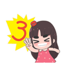 Big Eyebrow Girl X-mas and New Year（個別スタンプ：7）