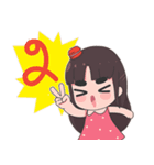 Big Eyebrow Girl X-mas and New Year（個別スタンプ：8）