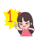 Big Eyebrow Girl X-mas and New Year（個別スタンプ：9）