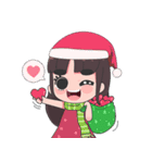 Big Eyebrow Girl X-mas and New Year（個別スタンプ：11）