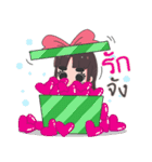 Big Eyebrow Girl X-mas and New Year（個別スタンプ：13）