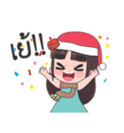 Big Eyebrow Girl X-mas and New Year（個別スタンプ：14）