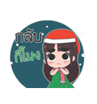 Big Eyebrow Girl X-mas and New Year（個別スタンプ：15）