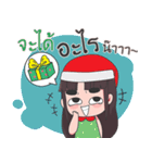 Big Eyebrow Girl X-mas and New Year（個別スタンプ：16）