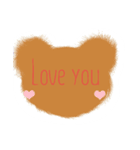 クマの英語スタンプ（個別スタンプ：3）