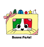 イタリア語ろにゃんこのクリスマス（個別スタンプ：3）