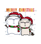 白い脂肪の猫-クリスマス（個別スタンプ：13）
