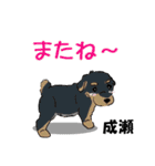 成瀬さん用の名前スタンプ・子犬イラスト（個別スタンプ：23）