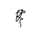 一筆書きで書いたから読めない文字2（個別スタンプ：2）