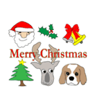 犬と クリスマス：キャバリア（個別スタンプ：1）