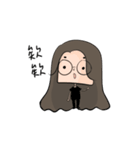 Round Glasses Girl's Life（個別スタンプ：13）