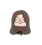 Round Glasses Girl's Life（個別スタンプ：25）