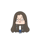 Round Glasses Girl's Life（個別スタンプ：26）