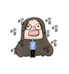 Round Glasses Girl's Life（個別スタンプ：27）