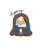Round Glasses Girl's Life（個別スタンプ：31）