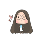 Round Glasses Girl's Life（個別スタンプ：33）