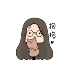 Round Glasses Girl's Life（個別スタンプ：34）