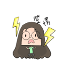 Round Glasses Girl's Life（個別スタンプ：37）