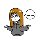 Hate World Girl beside you（個別スタンプ：1）