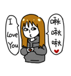 Hate World Girl beside you（個別スタンプ：22）