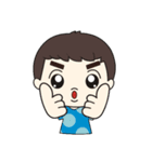 DO has thick eyebrows and big eyes（個別スタンプ：5）