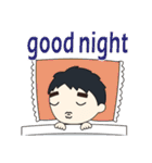 DO has thick eyebrows and big eyes（個別スタンプ：7）