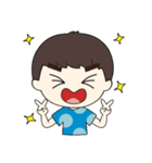 DO has thick eyebrows and big eyes（個別スタンプ：18）