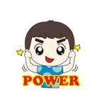 DO has thick eyebrows and big eyes（個別スタンプ：21）