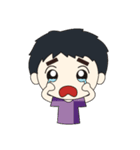 DO has thick eyebrows and big eyes（個別スタンプ：25）