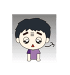 DO has thick eyebrows and big eyes（個別スタンプ：26）