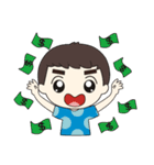 DO has thick eyebrows and big eyes（個別スタンプ：28）