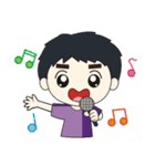 DO has thick eyebrows and big eyes（個別スタンプ：29）
