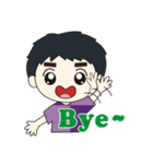 DO has thick eyebrows and big eyes（個別スタンプ：32）