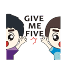 DO has thick eyebrows and big eyes（個別スタンプ：34）