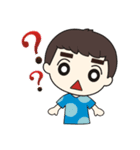 DO has thick eyebrows and big eyes（個別スタンプ：36）