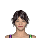 顔の表情（女性）4（個別スタンプ：3）