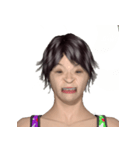 顔の表情（女性）4（個別スタンプ：6）