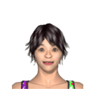 顔の表情（女性）4（個別スタンプ：7）